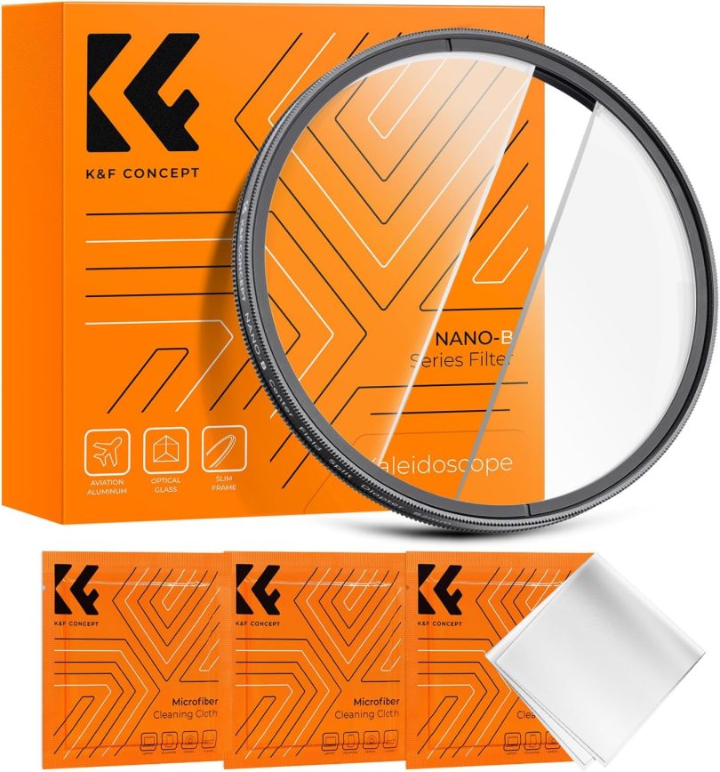 K&F Concept 82mm Center Field Split Diopter Effect Filter Keeps The Focus, Multi-Layer Coated Subjects Center Opening Focus Filter for Camera Lens