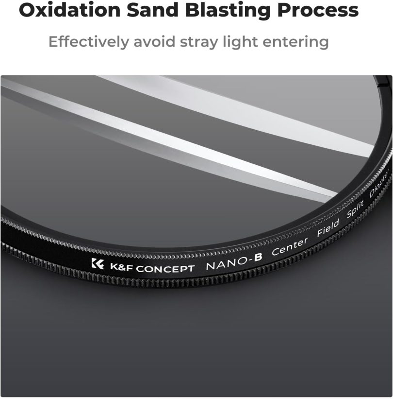 K&F Concept 82mm Center Field Split Diopter Effect Filter Keeps The Focus, Multi-Layer Coated Subjects Center Opening Focus Filter for Camera Lens - Image 5