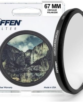 Tiffen 67CP Slim 67mm Circular Polarizer Filter for Camera Lens, Glare Control, Contrast Increase, Color Enhancing